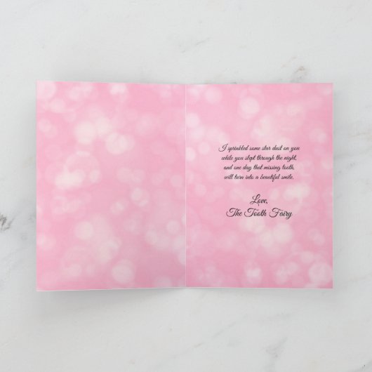 Gepersonaliseerde tandenfee Kaart (Binnen)