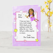 Gepersonaliseerde tandenfee Kaart (Gele Bloem)