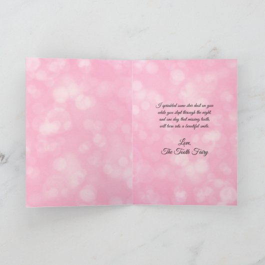 Gepersonaliseerde tandenfee Kaart (Binnen)