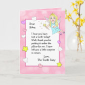 Gepersonaliseerde tandenfee Kaart (Gele Bloem)