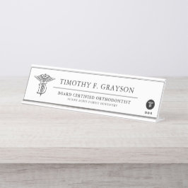 Gepersonaliseerde tandheelkunde bureau naambordje