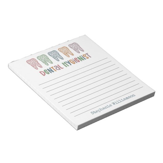 Gepersonaliseerde tandheelkundige apotheker | RDH  Notitieblok (Schuin)