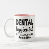 Gepersonaliseerde tandheelkundige apotheker tweekleurige koffiemok (Links)