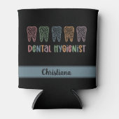 Gepersonaliseerde Tandhygiëniste Leopard Print tan Blikjeskoeler (Voorkant)