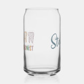 Gepersonaliseerde Tandhygiëniste Leopard Print tan Blikvorm Glas (Links)