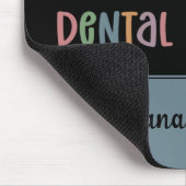 Gepersonaliseerde Tandhygiëniste Leopard Print tan Muismat (Hoek)