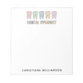 Gepersonaliseerde Tandhygiëniste Leopard Print tan Notitieblok (Voorkant)