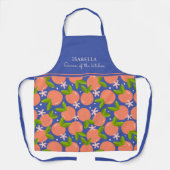 Gepersonaliseerde Tangerine Modern Citrus Pattern  Schort (Voorkant)