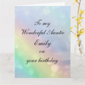 Gepersonaliseerde tante Birthday Kaart (Gele Bloem)