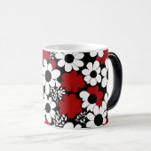 Gepersonaliseerde tante bloemenpatroon magische mok (Voorkant rechts)