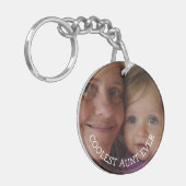 Gepersonaliseerde Tante en Nichtje of Neefje Fotoc Sleutelhanger (Voorkant Links)