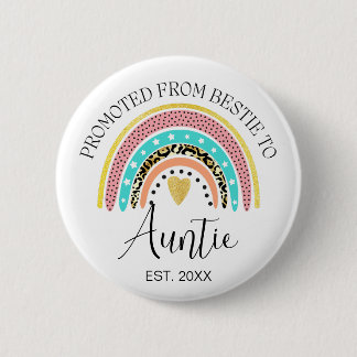 Gepersonaliseerde tante, gepromoveerd van Bestie n Ronde Button 5,7 Cm