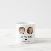 Gepersonaliseerde Tante Gift | Aangepast gezicht Espresso Kop (Voorkant)