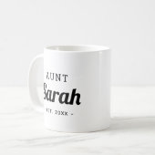 Gepersonaliseerde Tante Monogram Mok (Voorkant links)