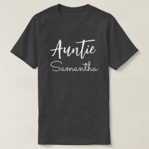 Gepersonaliseerde tante naam kerstcadeau voor tant t-shirt