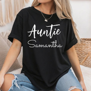 Gepersonaliseerde tante naam kerstcadeau voor tant t-shirt