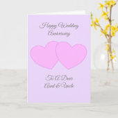 Gepersonaliseerde tante Oom Wedding Jubileum Kaart (Gele Bloem)