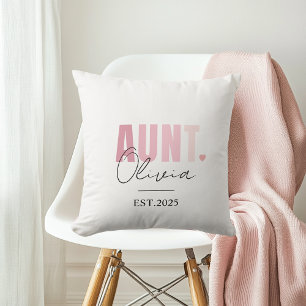 Gepersonaliseerde Tante Soft Pink Kussen