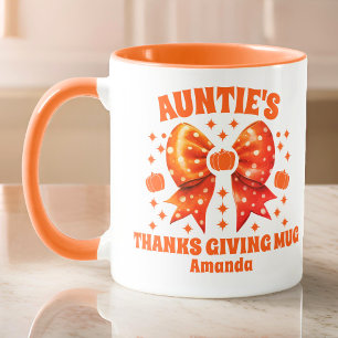 Gepersonaliseerde tante Thanksgiving Mok