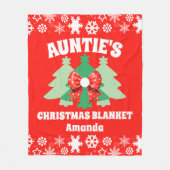 Gepersonaliseerde tante's kerstcadeau fleece deken (Voorkant)