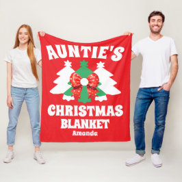 Gepersonaliseerde tante's kerstdeken fleece deken