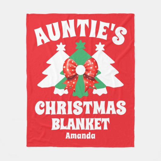 Gepersonaliseerde tante's kerstdeken fleece deken (Voorkant)