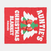 Gepersonaliseerde tante's kerstdeken fleece deken (Voorkant (Horizontaal))
