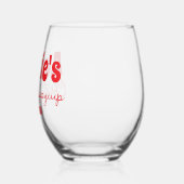 Gepersonaliseerde Tante's Kerstmis Sippy Cup Wijnglas Zonder Voet (Links)