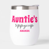 Gepersonaliseerde Tante's Sippy Cup Wijn Tumbler (Links)