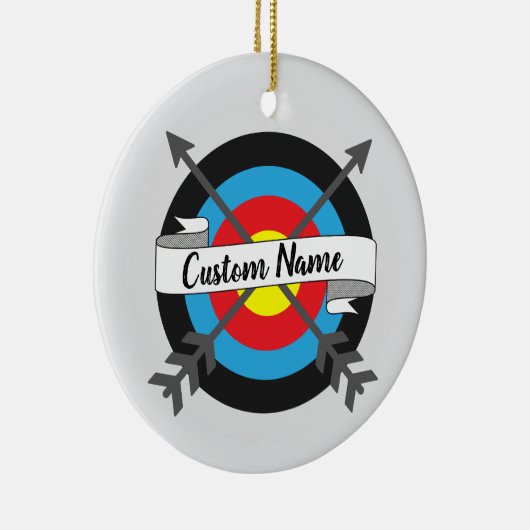 Gepersonaliseerde Target Pijlen en Kerst Ornament (Rechts)