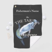 Gepersonaliseerde Tarpon Whisperer Dark Gevist Han Golfhanddoek (Insitu)