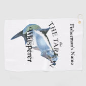 Gepersonaliseerde Tarpon Whisperer Gevist handdoek (Horizontaal)