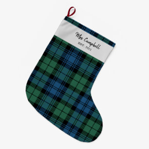 Gepersonaliseerde Tartan Clan Campbell Plays Famil Grote Kerstsok
