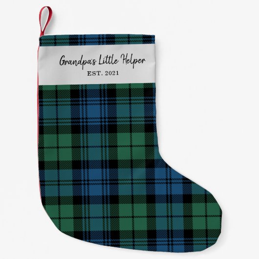 Gepersonaliseerde Tartan Clan Campbell Plays Famil Kleine Kerstsok (Voorkant)