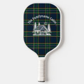 Gepersonaliseerde Tartan Family Cabin Pickleball P Paddle (Achterkant)
