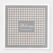 Gepersonaliseerde Tartan servetten trendy esthetis (Voorkant)