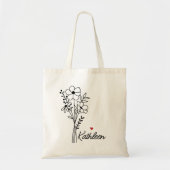 Gepersonaliseerde tas voor haar, Wildflowers tas v (Voorkant)