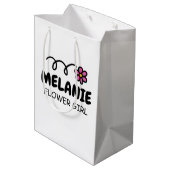 Gepersonaliseerde tasjes voor bruiloft voor bloemm medium cadeauzakje (Achterkant Gekanteld)