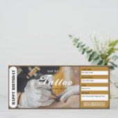 Gepersonaliseerde Tattoo cadeaubon Sjabloon Kaart (Staand voorkant)