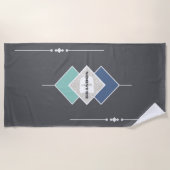 Gepersonaliseerde Taupe Elegant Strandlaken (Voorkant)