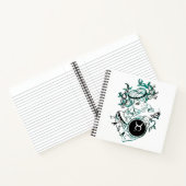 Gepersonaliseerde Taurus Art Deco Lady Notitieboek (Binnen)