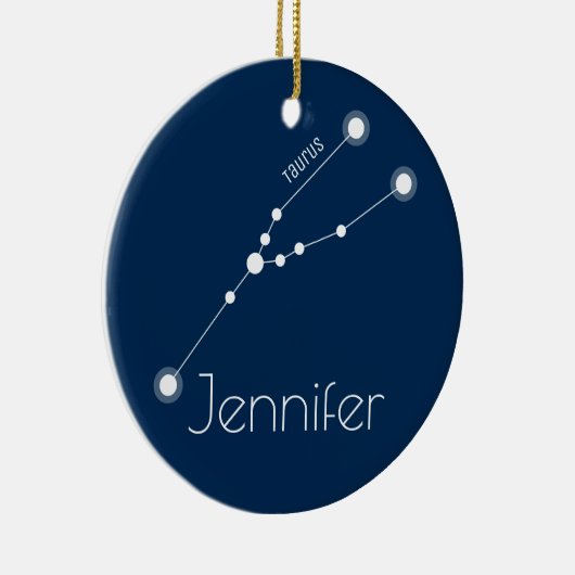 Gepersonaliseerde Taurus Constellation Ornament (Rechts)
