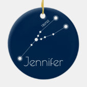 Gepersonaliseerde Taurus Constellation Ornament (Achterkant)