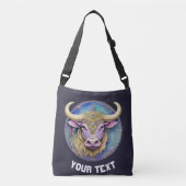 Gepersonaliseerde Taurus Zodiac Crossbody Tas (Voorkant)