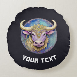 Gepersonaliseerde Taurus Zodiac Rond Kussen