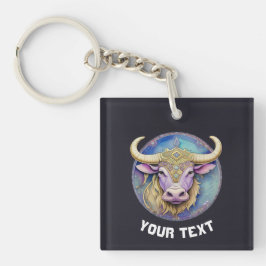 Gepersonaliseerde Taurus Zodiac Sleutelhanger