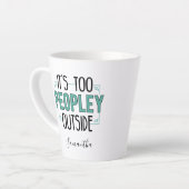 Gepersonaliseerde te Peopley buiten Introvert Gag Latte Mok (Linkerhoek)