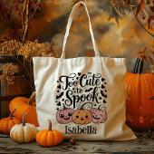 Gepersonaliseerde te Schattigee pompoen Trick or t Tote Bag