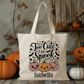 Gepersonaliseerde te Schattigee pompoen Trick or t Tote Bag