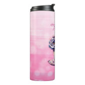 Gepersonaliseerde   Tea Cup of Flowers Thermosbeker (Gedraaid links)